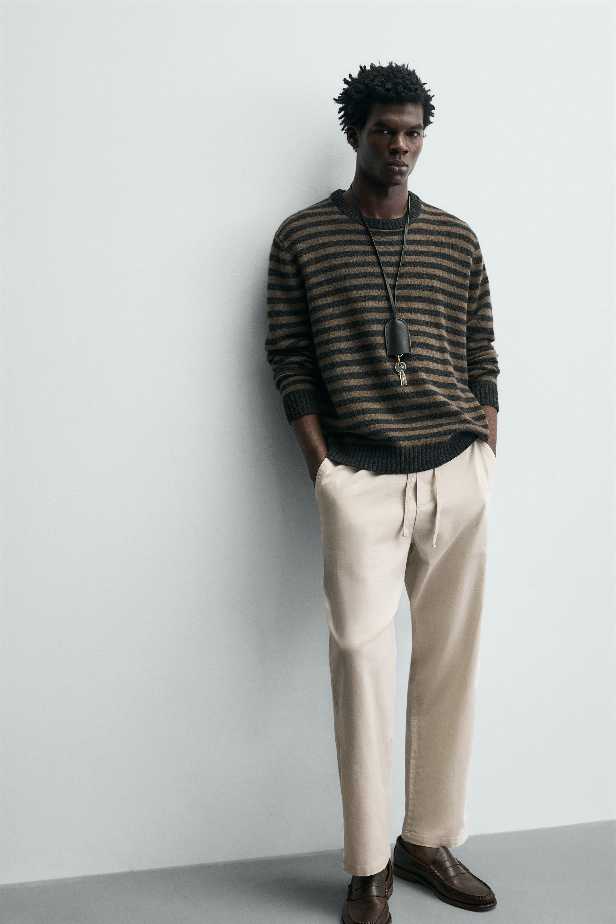 Linen Blend Relaxed Fit Trousers (Pearl Grey)