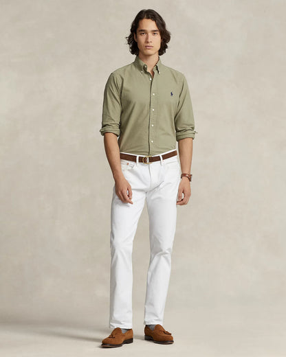 Classic Fit Garment-Dyed Oxford Shirt (Sage Green)