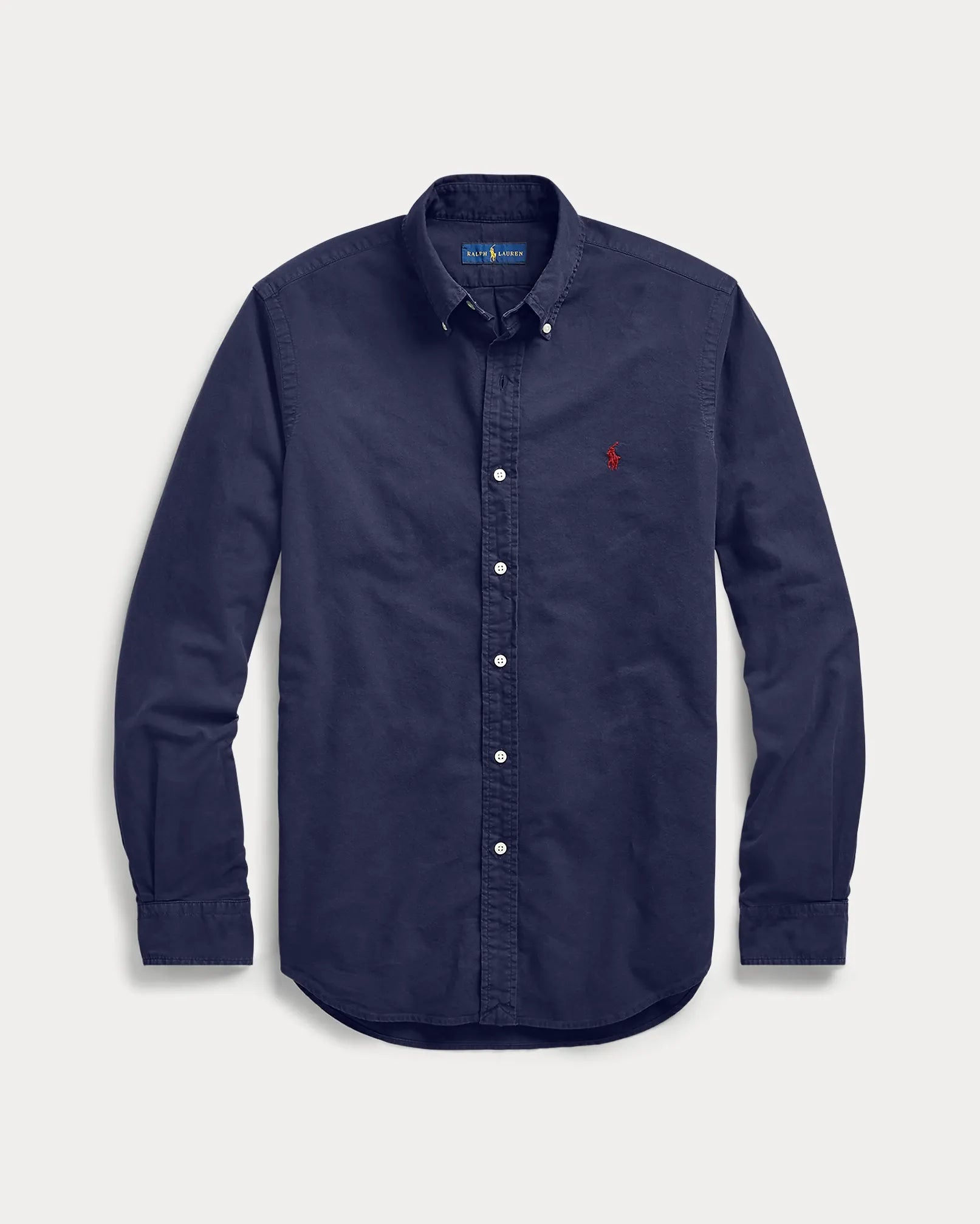 Classic Fit Garment-Dyed Oxford Shirt (RL Navy)