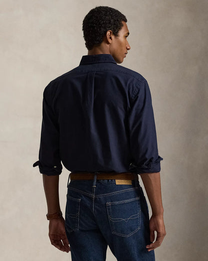 Classic Fit Garment-Dyed Oxford Shirt (RL Navy)