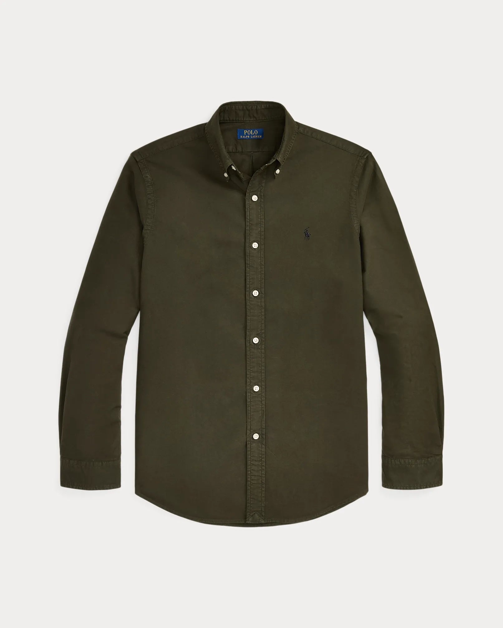 Classic Fit Garment-Dyed Oxford Shirt (Estate Olive)