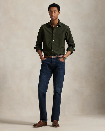 Classic Fit Garment-Dyed Oxford Shirt (Estate Olive)