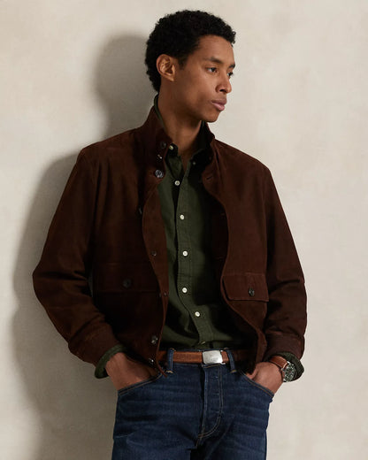 Classic Fit Garment-Dyed Oxford Shirt (Estate Olive)