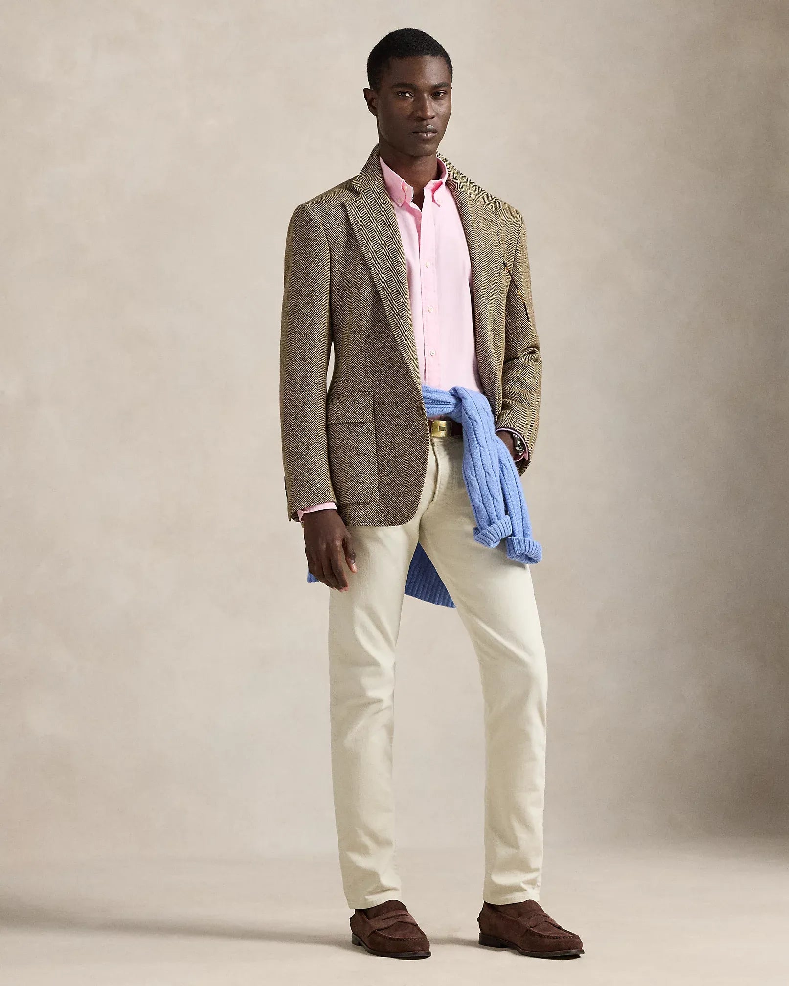 Classic Fit Garment-Dyed Oxford Shirt (Caramel Pink)
