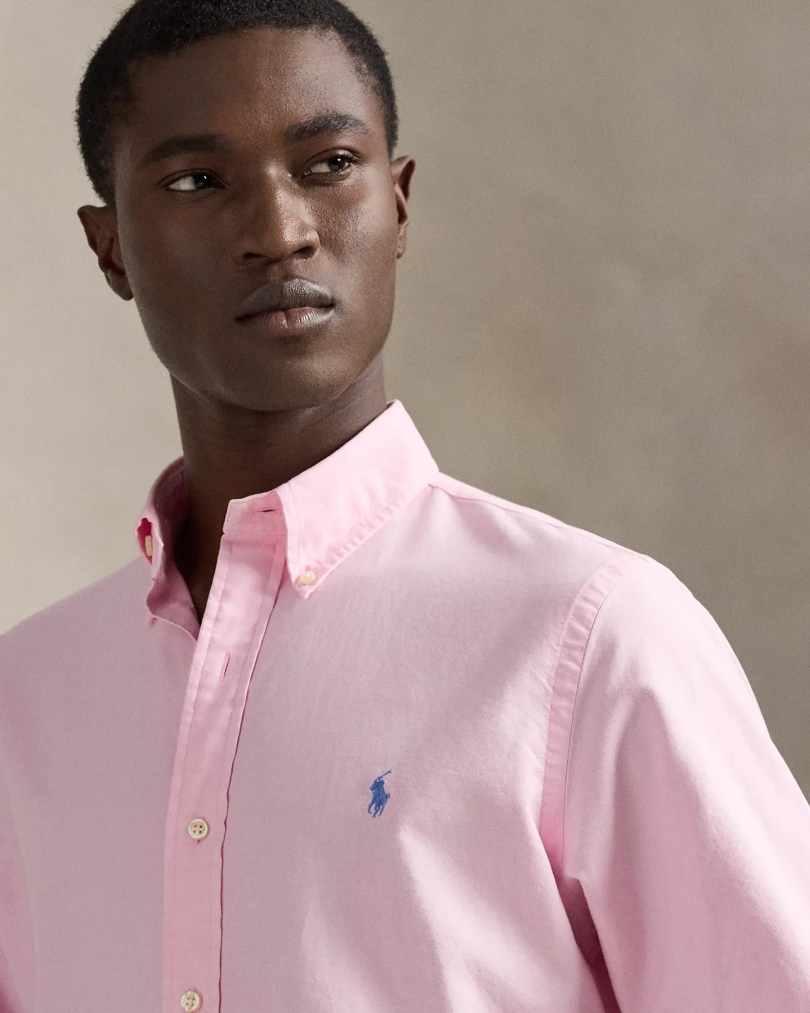 Classic Fit Garment-Dyed Oxford Shirt (Caramel Pink)