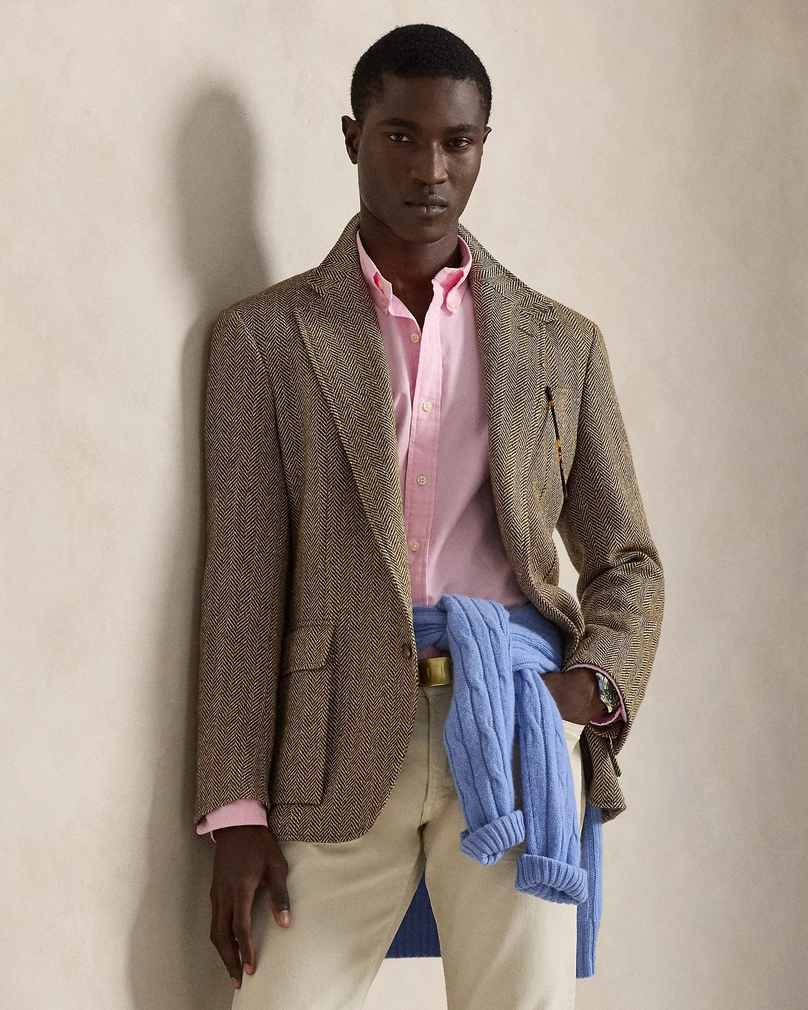 Classic Fit Garment-Dyed Oxford Shirt (Caramel Pink)