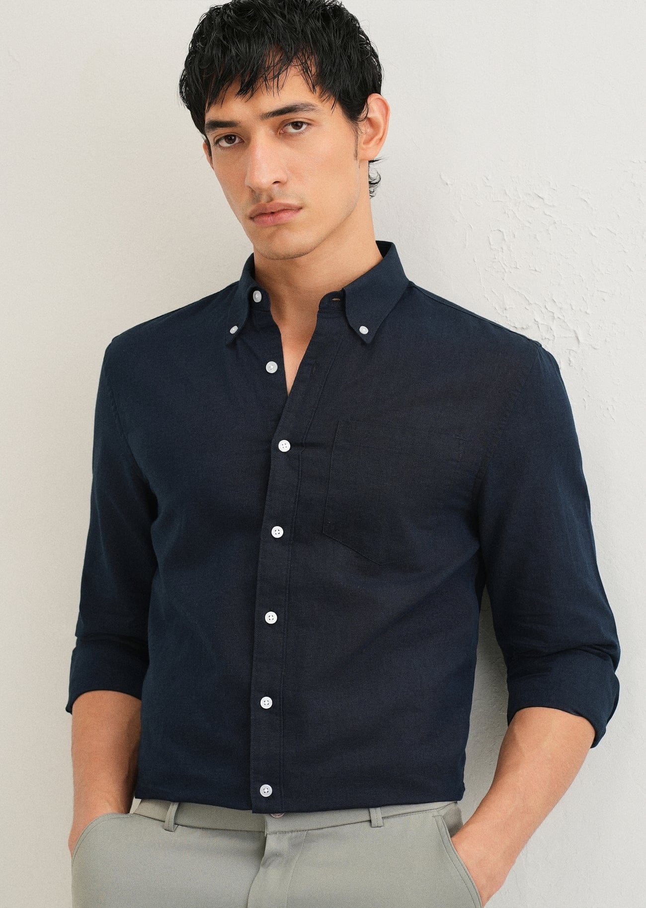 Linen Blend (Midnight Navy)