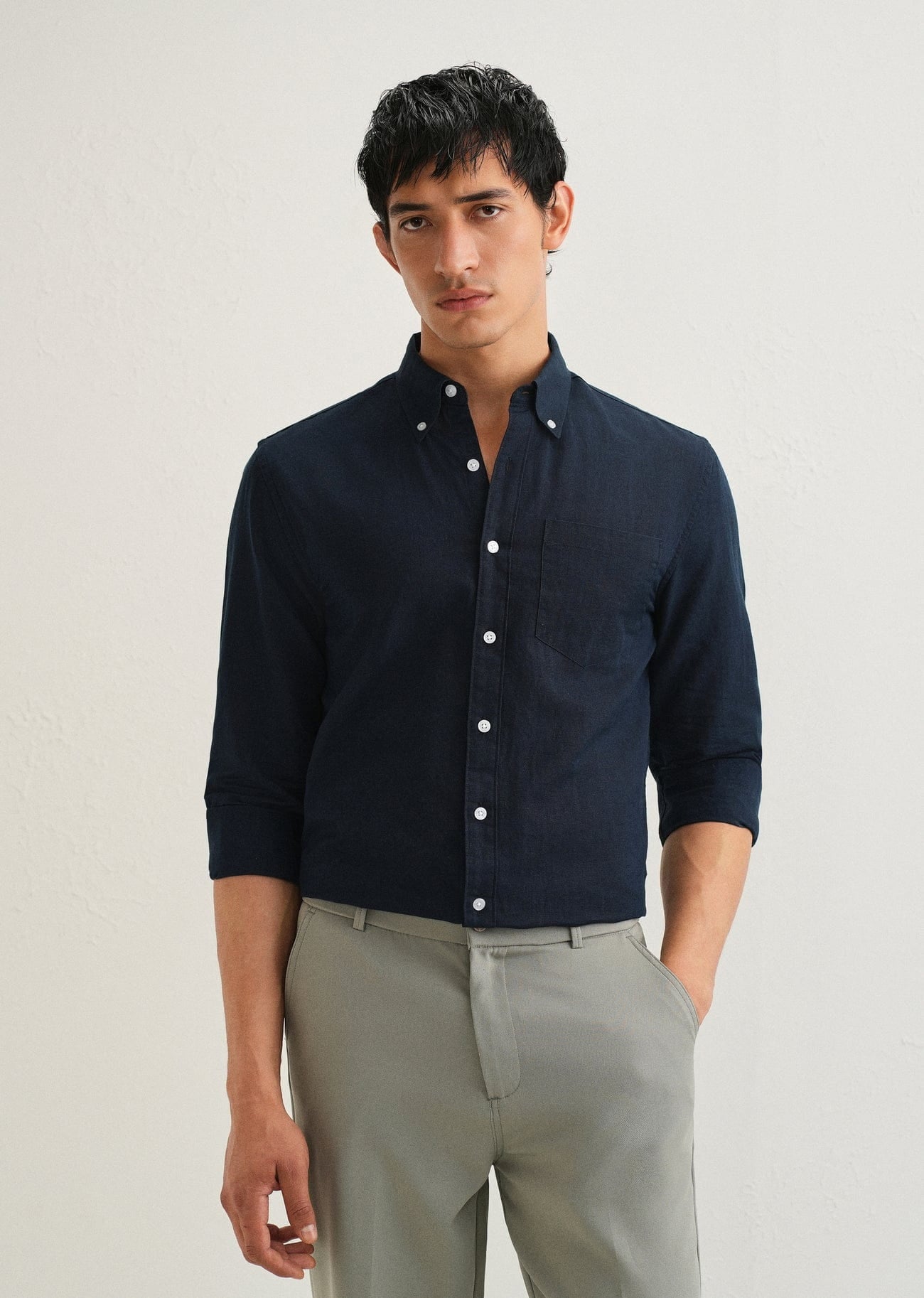 Linen Blend (Midnight Navy)