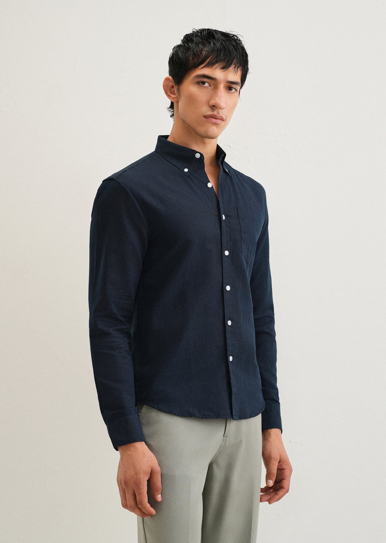 Linen Blend (Midnight Navy)