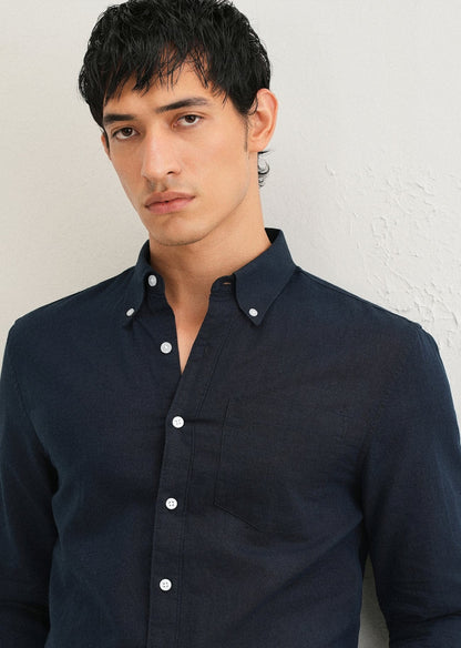 Linen Blend (Midnight Navy)