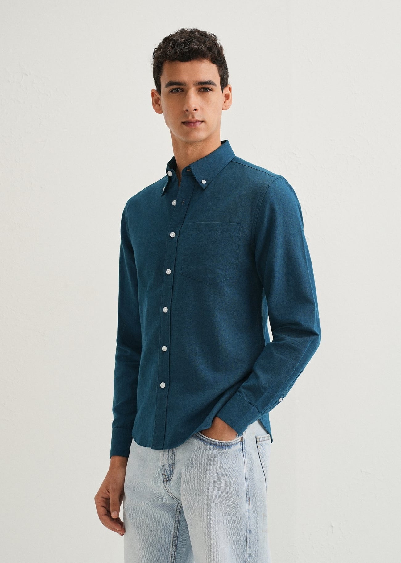 Linen Blend (Teal Blue)