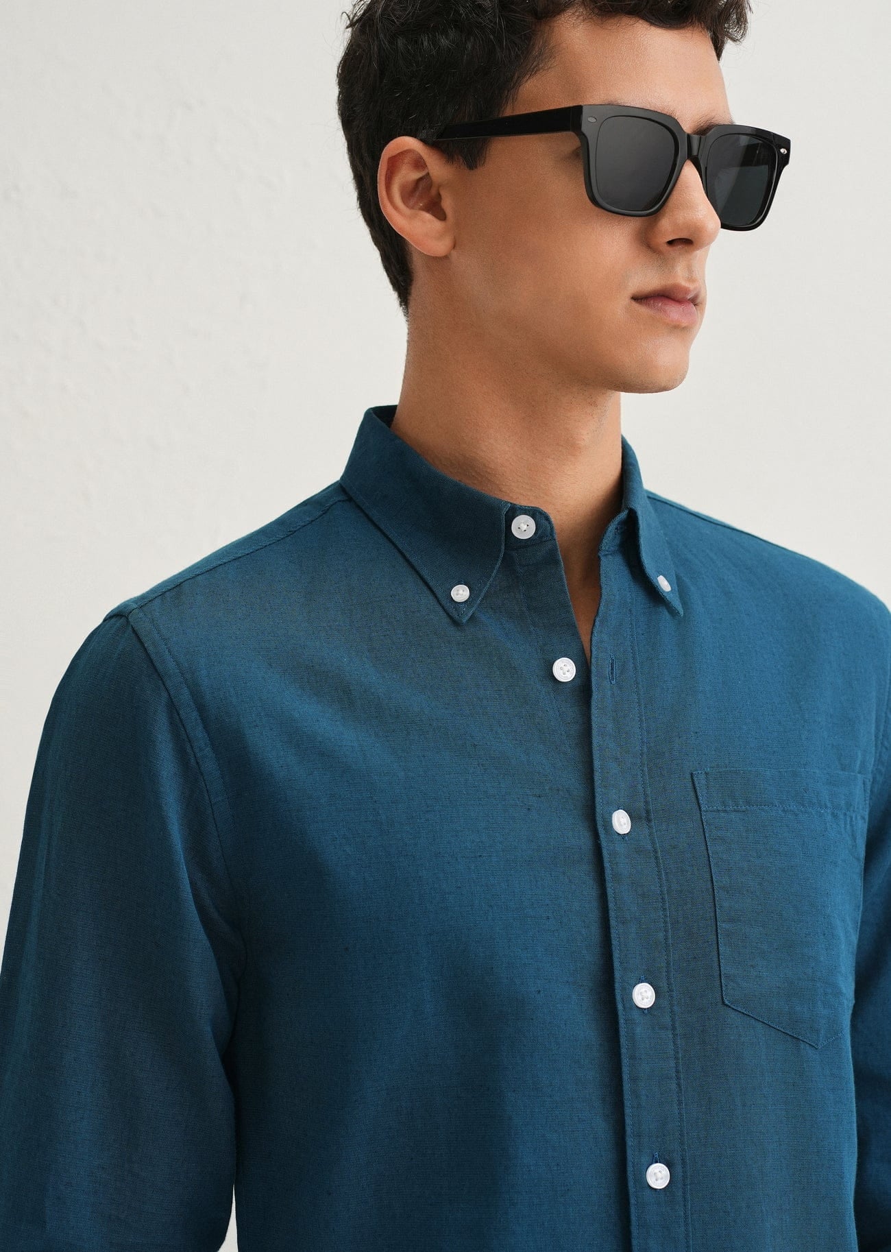 Linen Blend (Teal Blue)