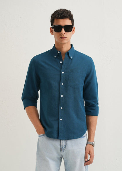 Linen Blend (Teal Blue)