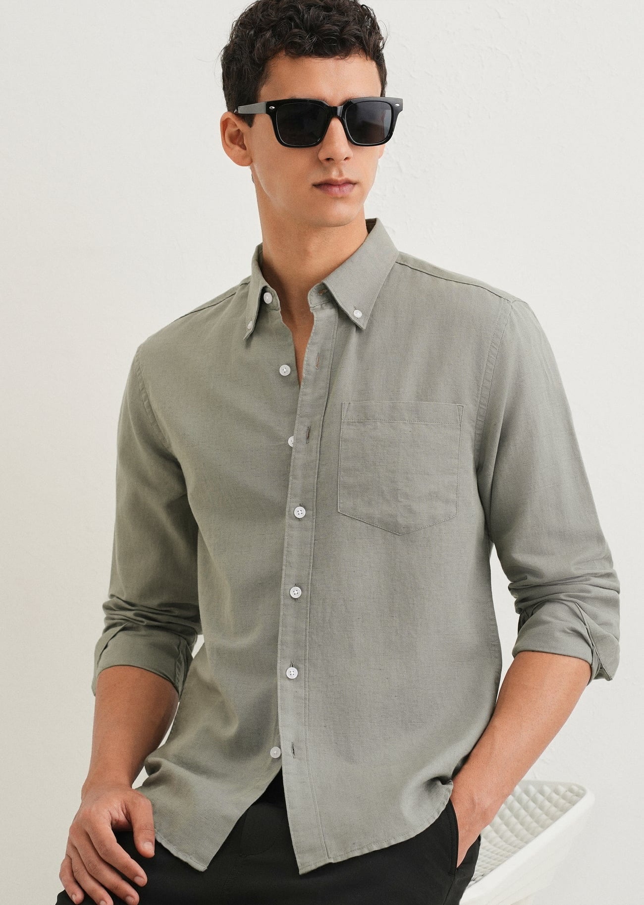 Linen Blend (Moss Green)