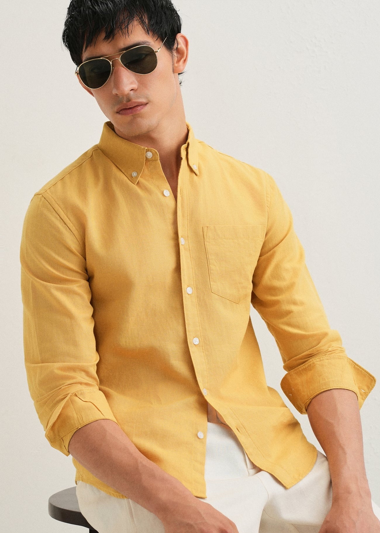 Linen Blend (Mustard Yellow)