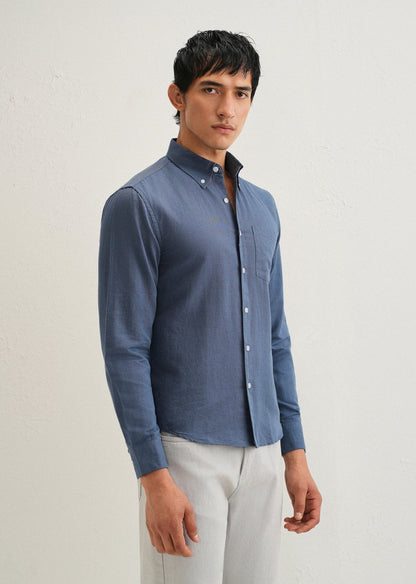 Linen Blend (Sapphire Blue)