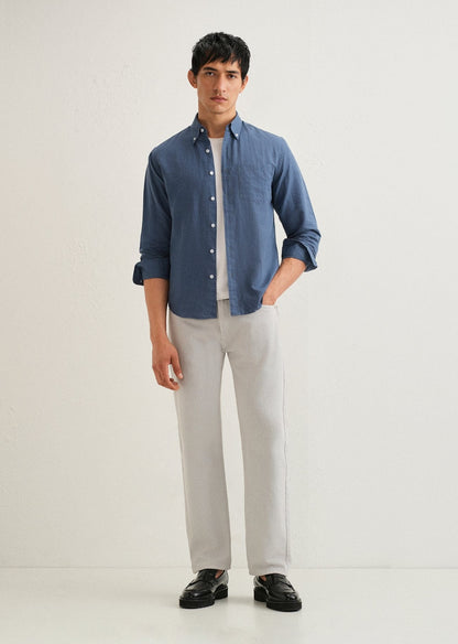 Linen Blend (Sapphire Blue)