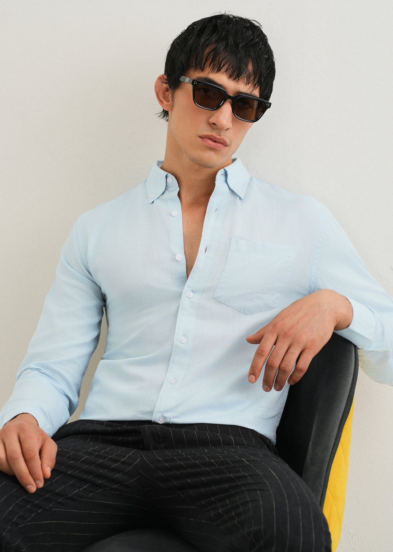 Linen Blend (Sky Blue)