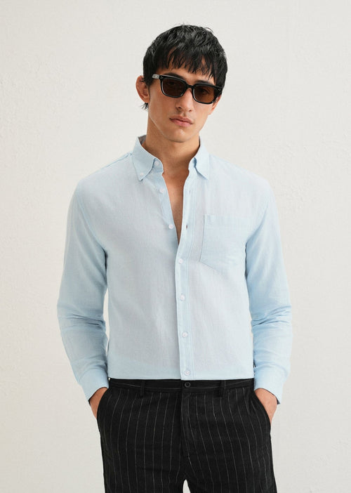 Linen Blend (Sky Blue)