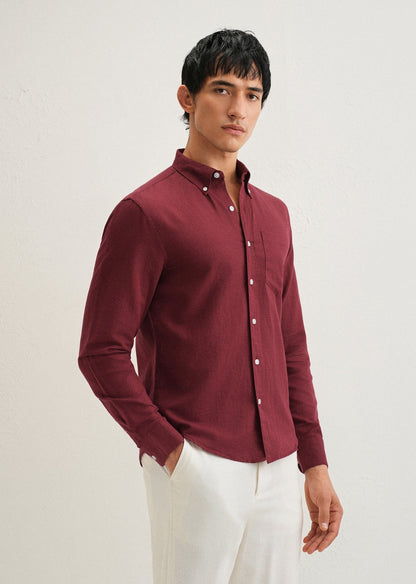 Linen Blend (Berry Red)