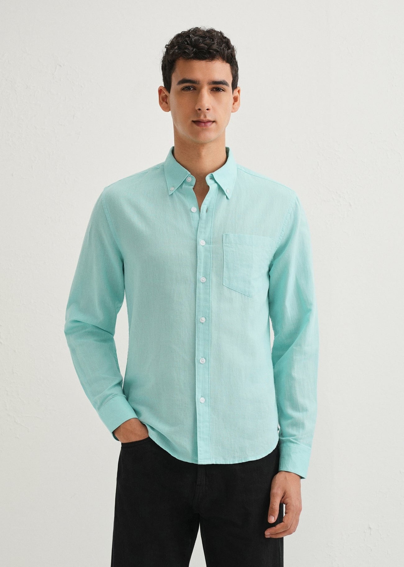 Linen Blend (Sea Blue)