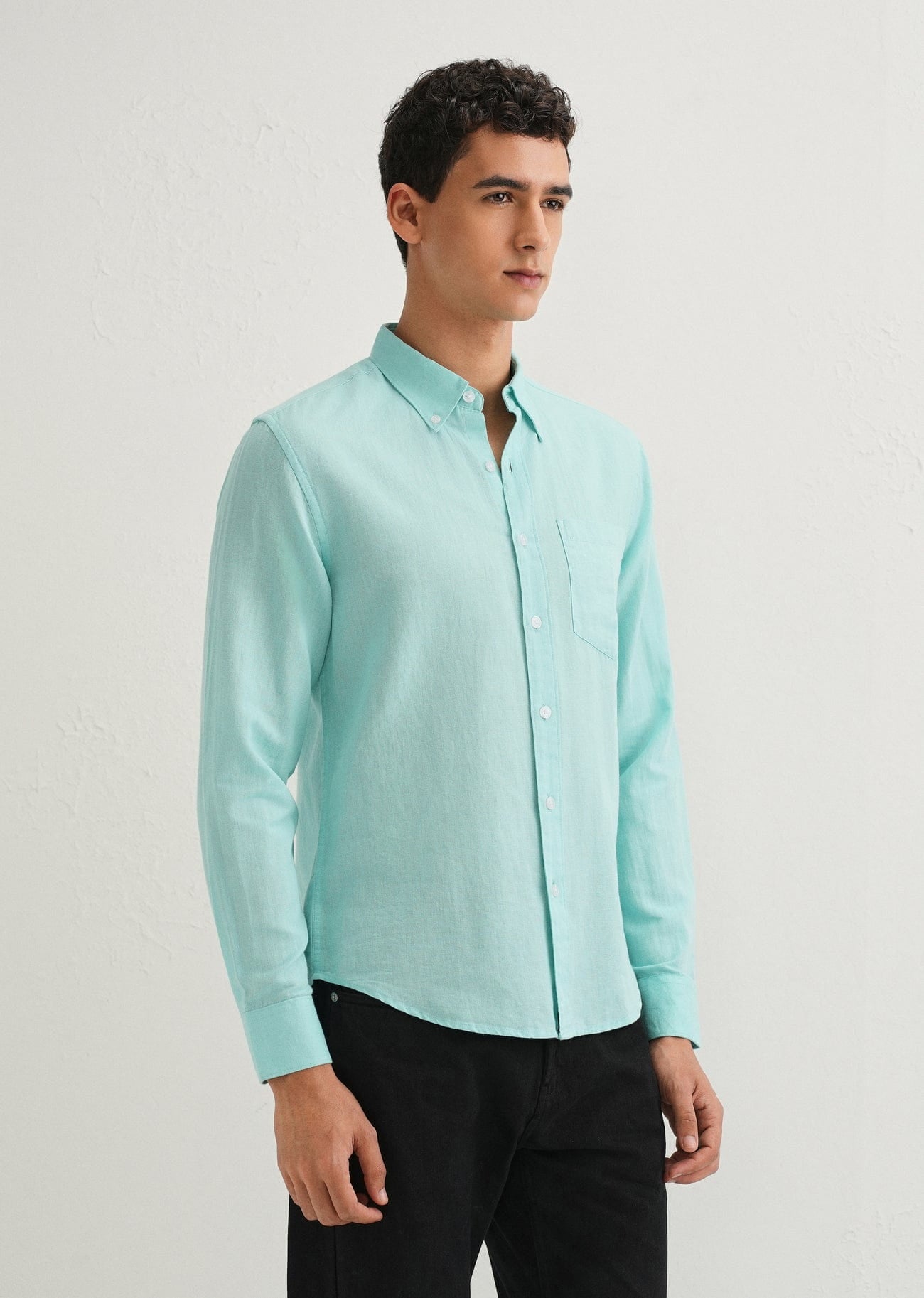Linen Blend (Sea Blue)