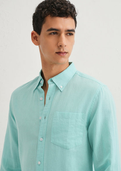 Linen Blend (Sea Blue)