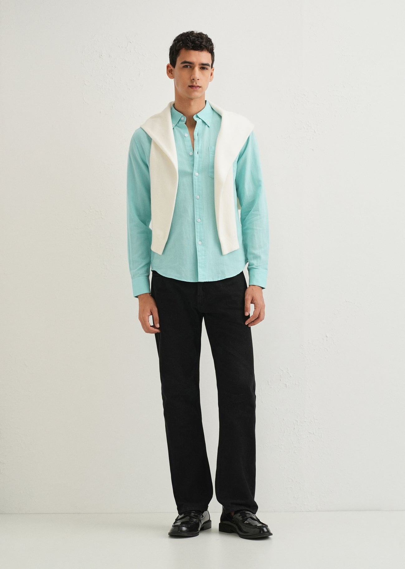 Linen Blend (Sea Blue)
