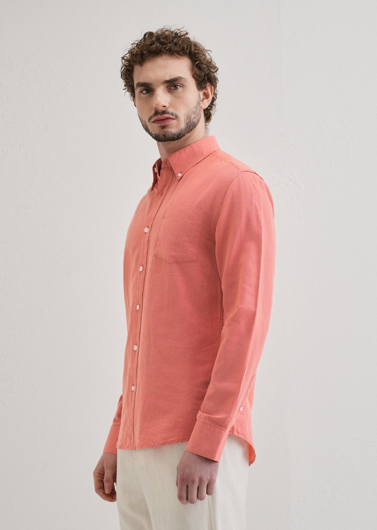 Linen Blend (Peach Pink)