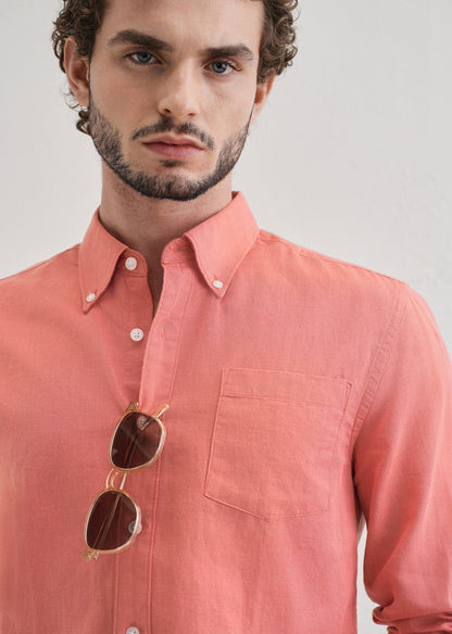 Linen Blend (Peach Pink)