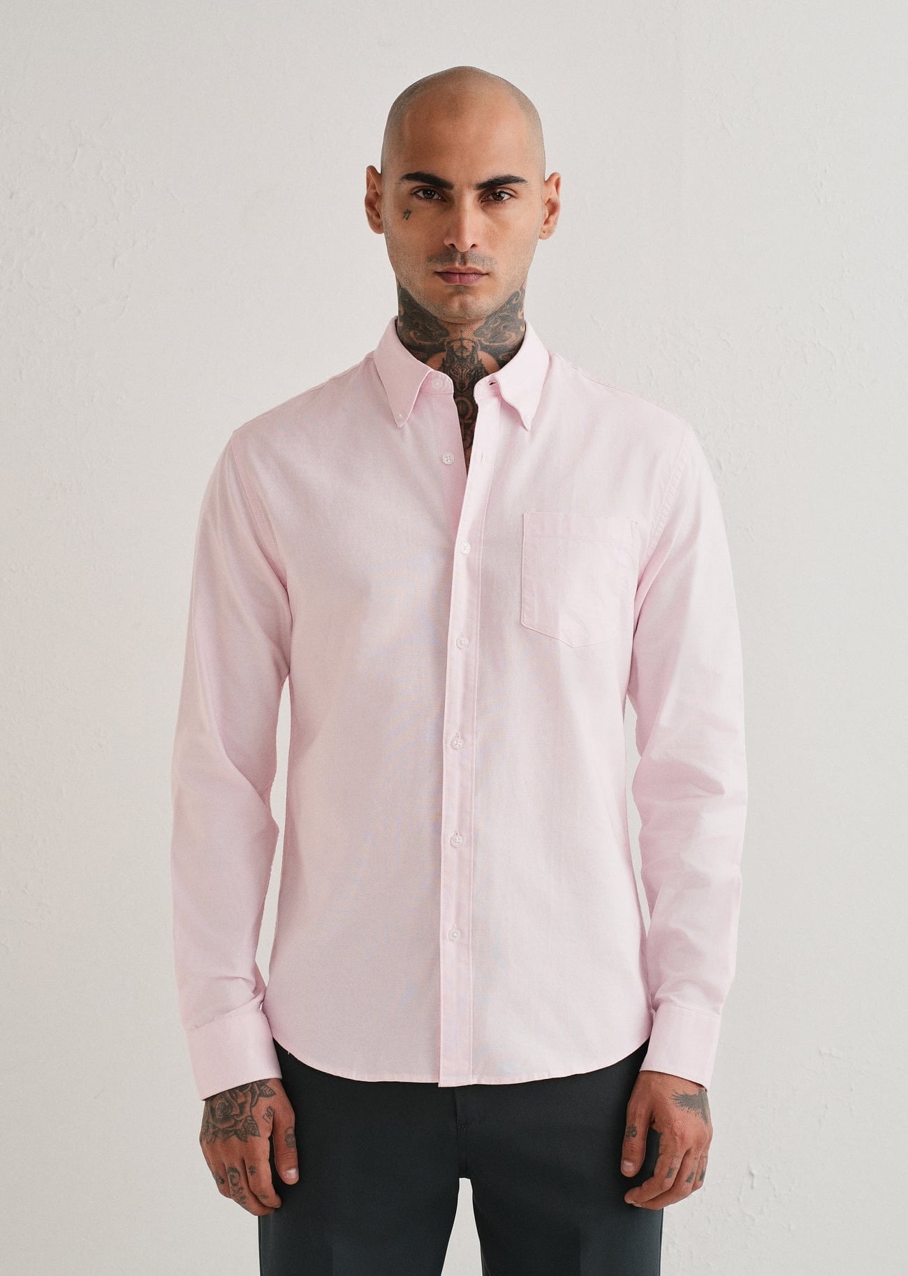 Classic Fit Garment-Dyed Oxford Shirt (Caramel Pink)
