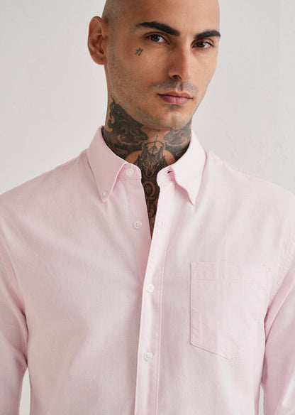 Classic Fit Garment-Dyed Oxford Shirt (Caramel Pink)