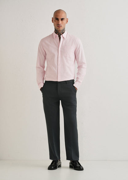 Classic Fit Garment-Dyed Oxford Shirt (Caramel Pink)