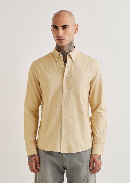 Classic Fit Garment-Dyed Oxford Shirt (Surrey Tan)