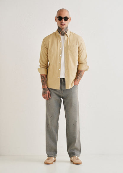 Classic Fit Garment-Dyed Oxford Shirt (Surrey Tan)