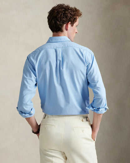 Classic Fit Garment-Dyed Oxford Shirt (Baby Blue)