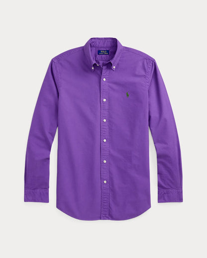 Classic Fit Garment-Dyed Oxford Shirt (Cabana Purple)