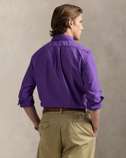 Classic Fit Garment-Dyed Oxford Shirt (Cabana Purple)