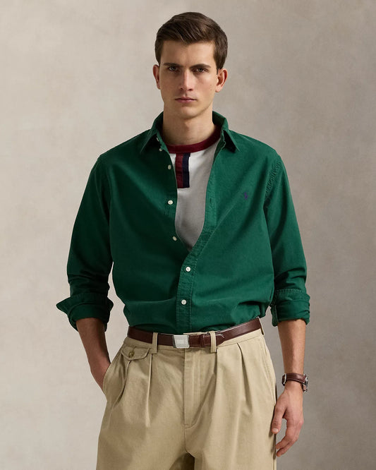 Classic Fit Garment-Dyed Oxford Shirt (New Forest)