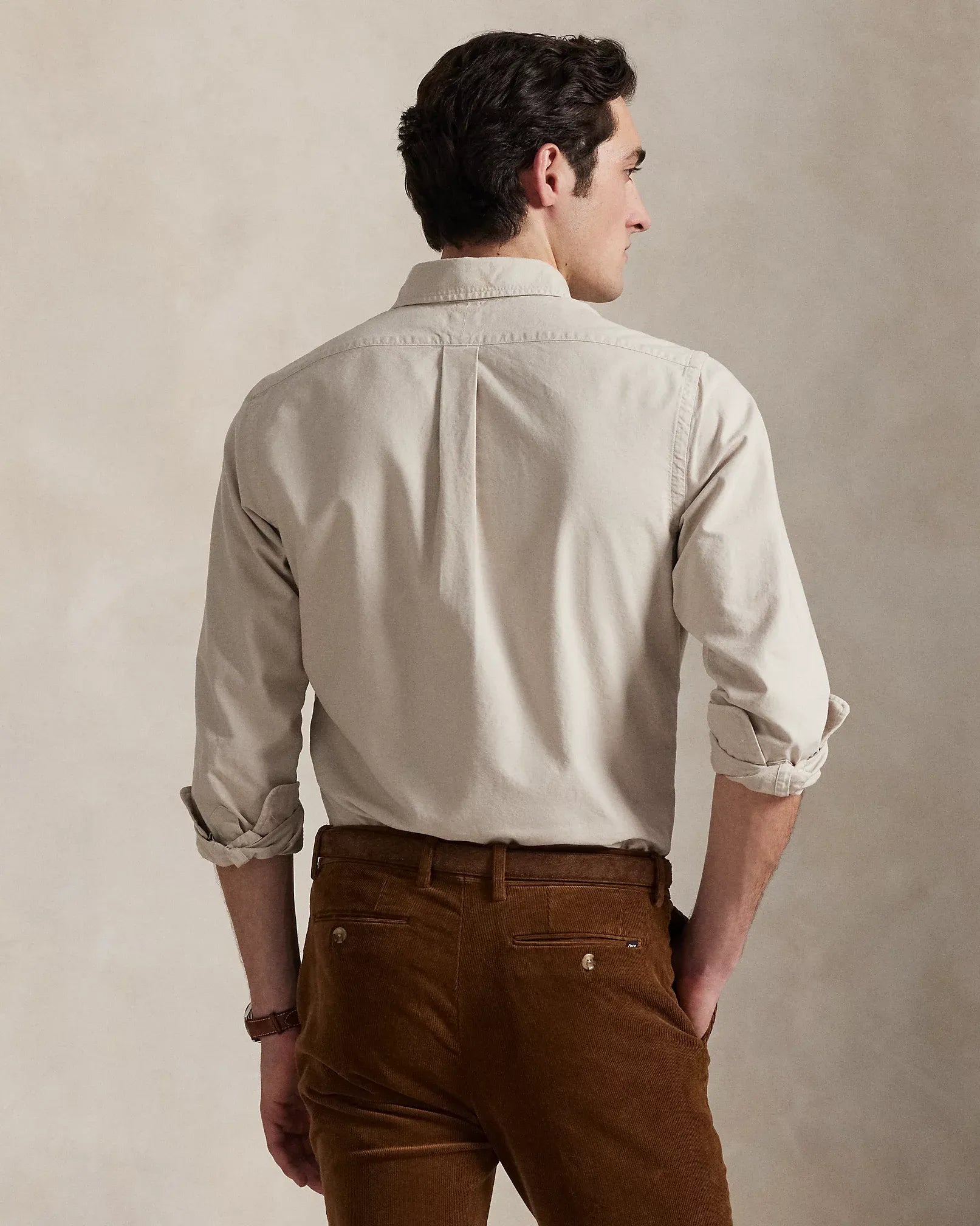 Classic Fit Garment-Dyed Oxford Shirt (Stoneware Grey)