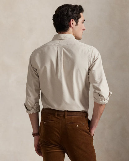 Classic Fit Garment-Dyed Oxford Shirt (Stoneware Grey)