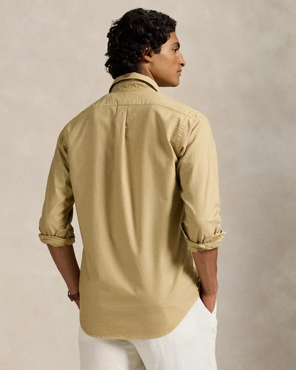 Classic Fit Garment-Dyed Oxford Shirt (Coastal Beige)