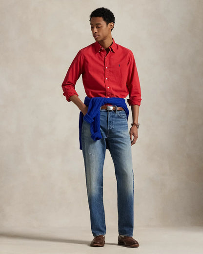 Classic Fit Garment-Dyed Oxford Shirt (New Brick)