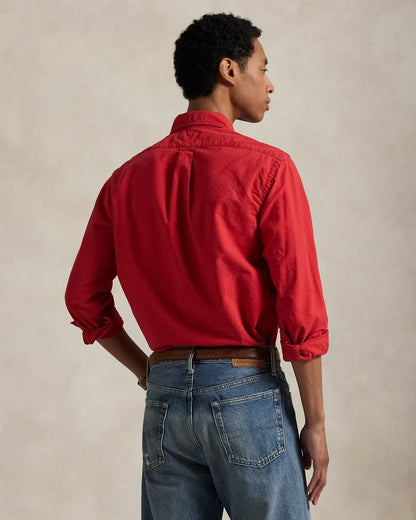 Classic Fit Garment-Dyed Oxford Shirt (New Brick)