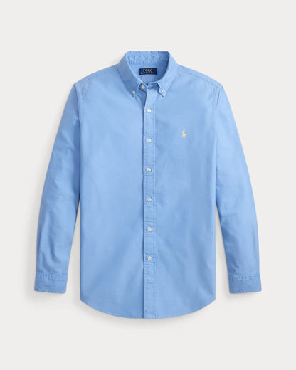 Classic Fit Garment-Dyed Oxford Shirt (Bristol Blue)