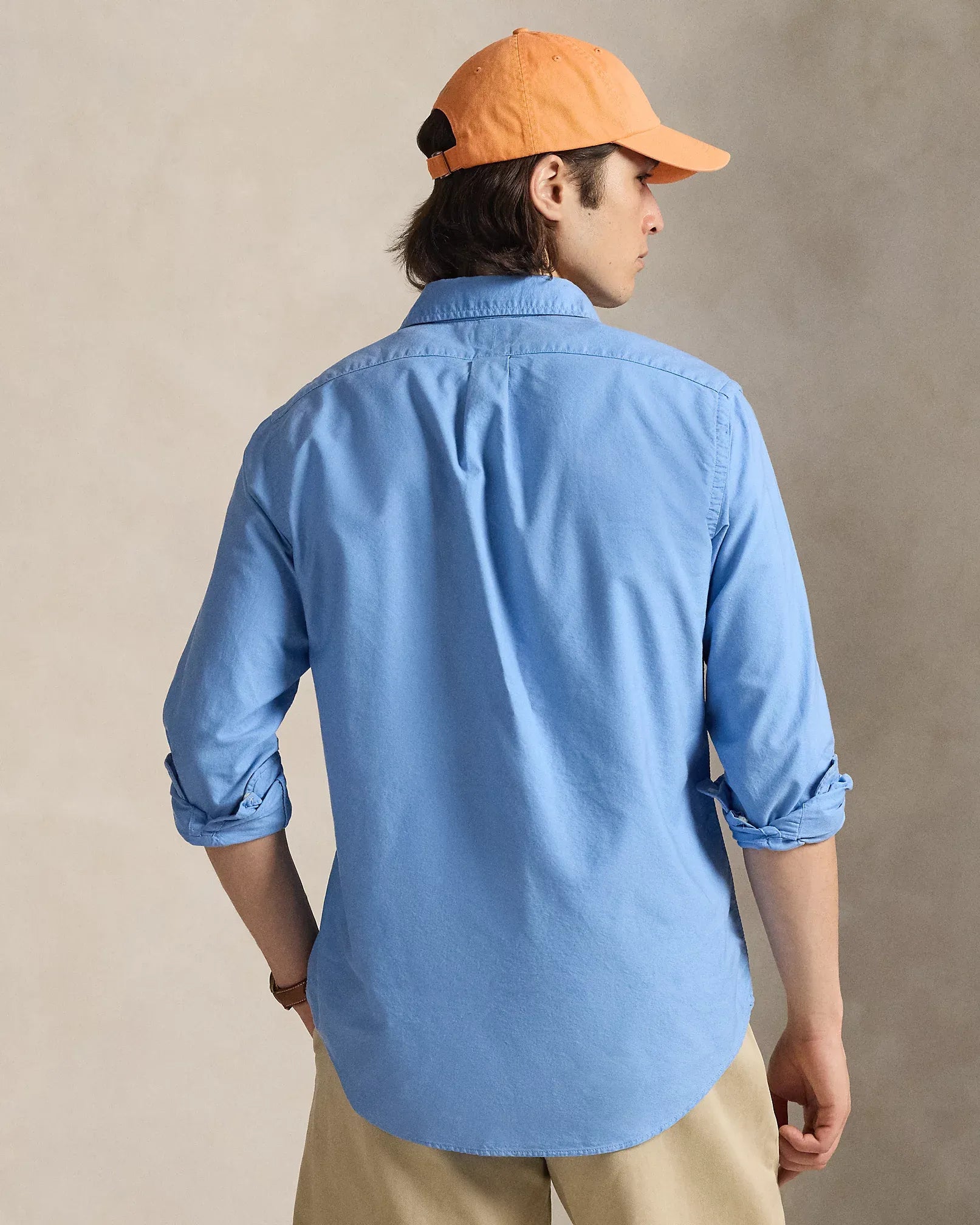 Classic Fit Garment-Dyed Oxford Shirt (Bristol Blue)