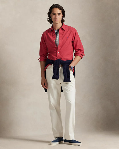 Classic Fit Garment-Dyed Oxford Shirt (Nantucket Red)