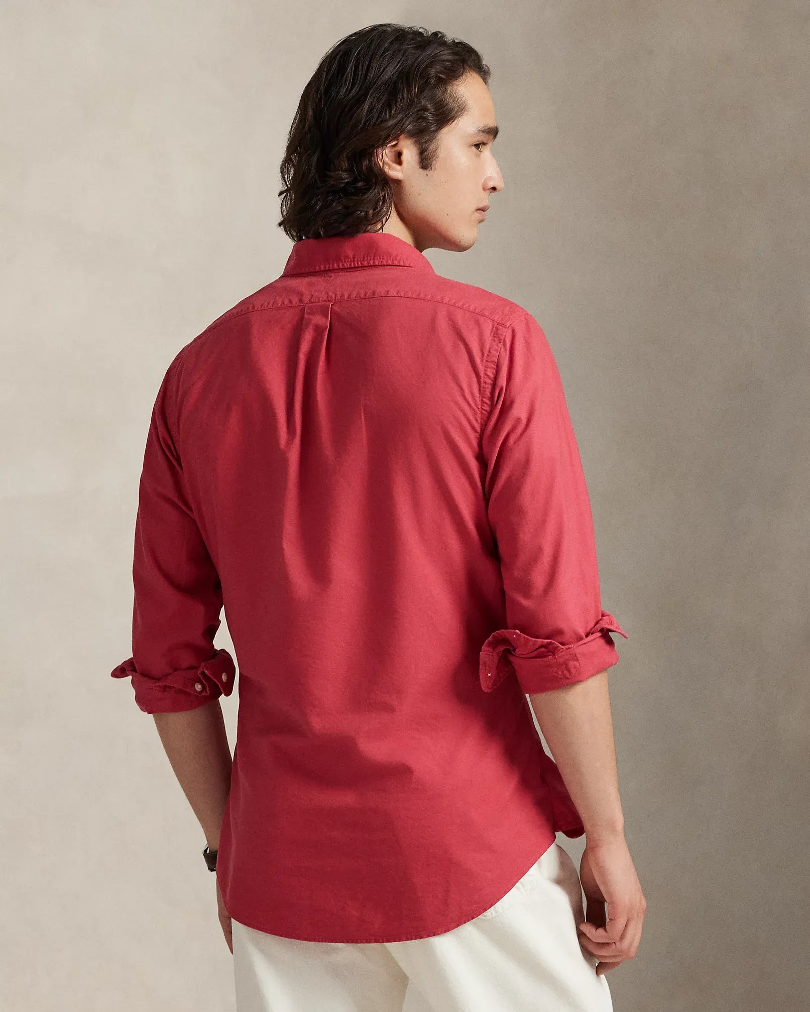 Classic Fit Garment-Dyed Oxford Shirt (Nantucket Red)