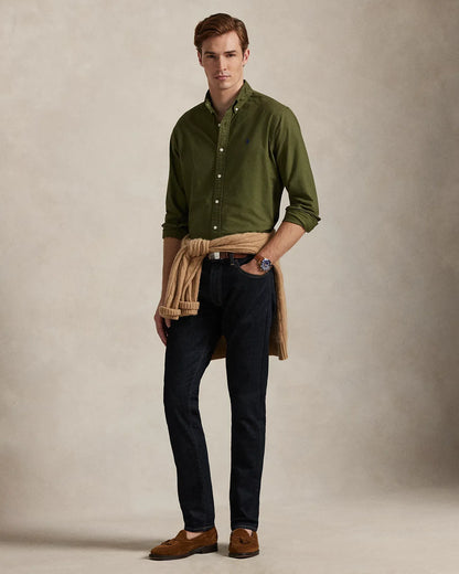 Classic Fit Garment-Dyed Oxford Shirt (New Olive)