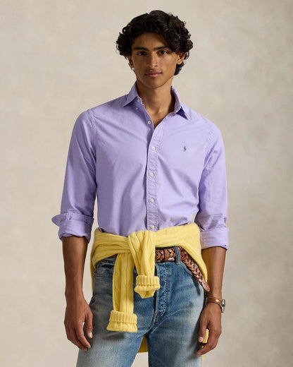 Classic Fit Garment-Dyed Oxford Shirt (Sky Lavender)